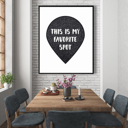 Citations motivantes sur les femmes sur toile encadrée – C'est mon endroit préféré