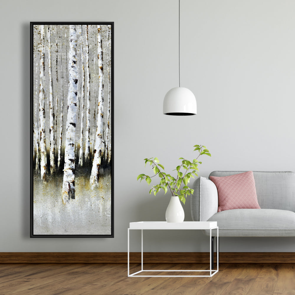 Winter Forest Landscape Canvas | Contemporary Trees Decor