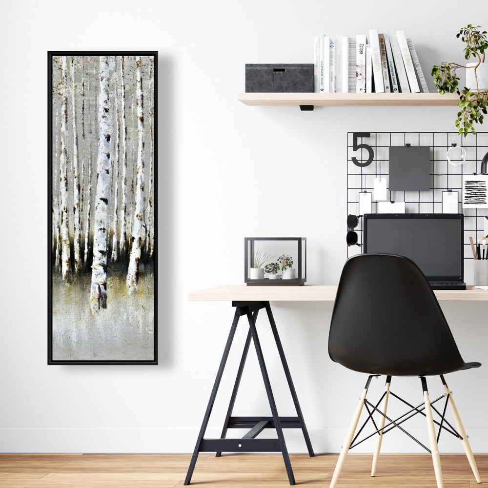 Winter Forest Landscape Canvas | Contemporary Trees Decor