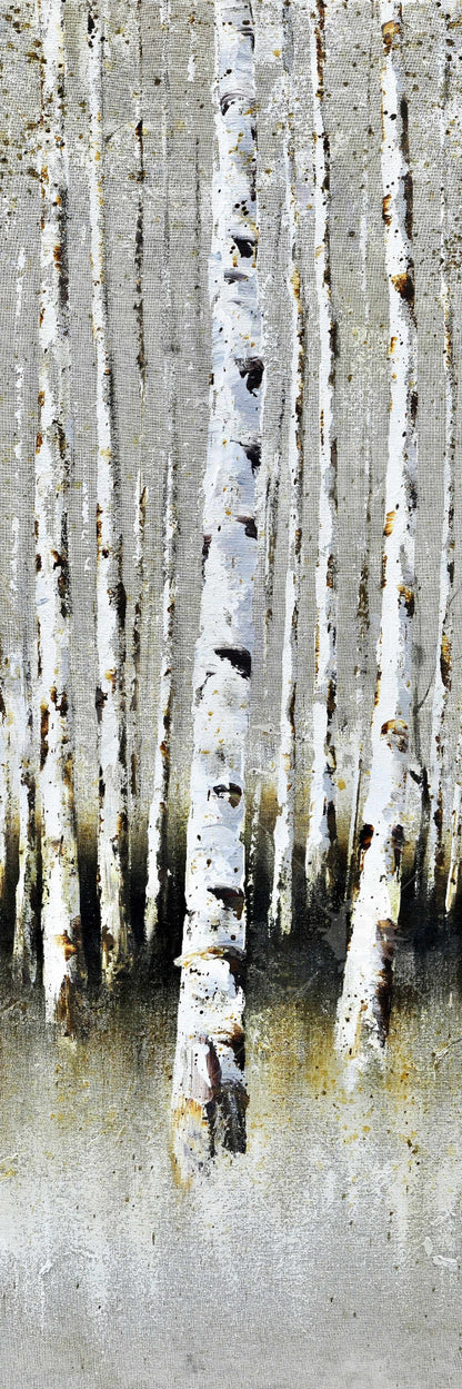Winter Forest Landscape Canvas | Trees Brown Bedroom Decor