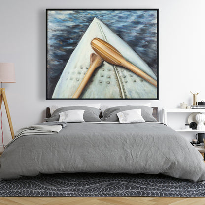 Canoe Adventure Framed Canvas | Marine Sports Home Decor