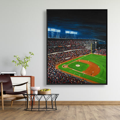 Toile encadrée « Match de baseball » | Décoration d'intérieur sportive américaine