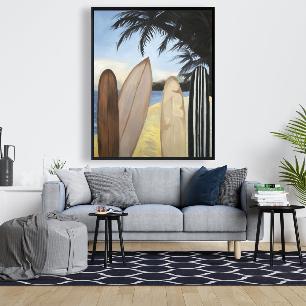 Toile encadrée « Planches de surf » | Décoration de chambre à coucher, American Hobbies