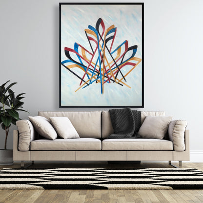 Toile de hockey canadien sur neige | Décoration d'intérieur et art sportif