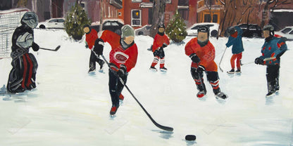 Young Hockey Players Desk Mat | Brown Hobbies Home Decor