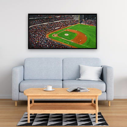 Toile encadrée « Match de baseball » | Décoration d'intérieur sportive américaine