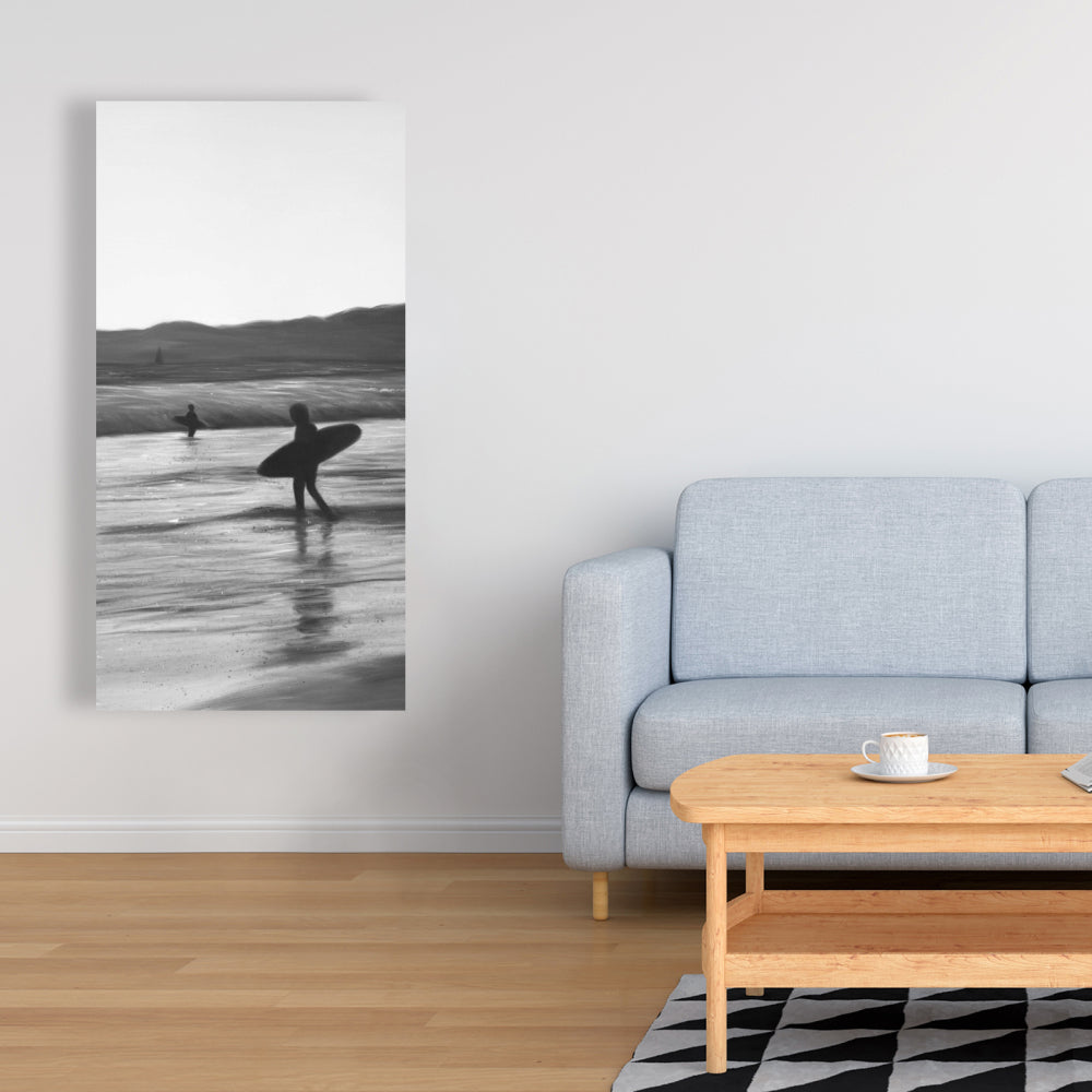 American Coastal White Canvas - Surfers Home Decor Art