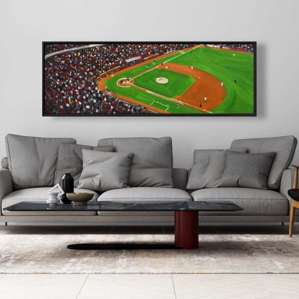 Toile encadrée « Match de baseball » | Décoration d'intérieur sportive américaine