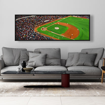 Toile encadrée « Match de baseball » | Décoration d'intérieur sportive américaine