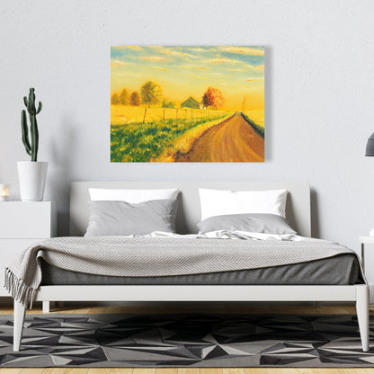 In the Countryside Canvas | Rustic Trees Landscape Decor