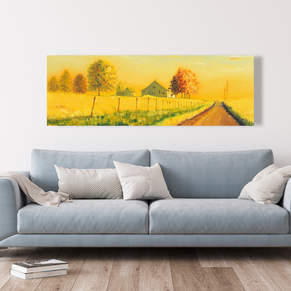 In the Countryside Canvas | Rustic Trees Landscape Decor