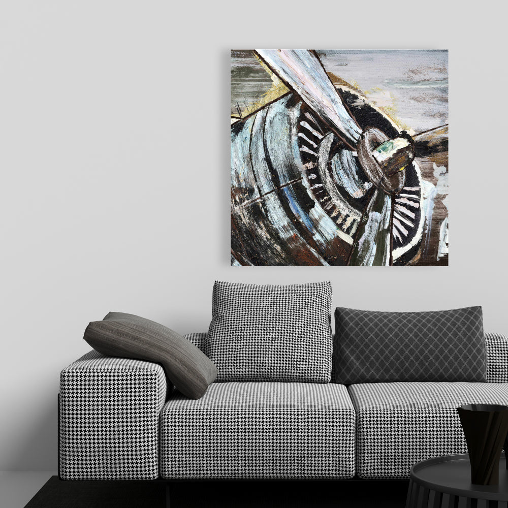 Airplane Propeller Canvas - Aviation Decor for Living Room