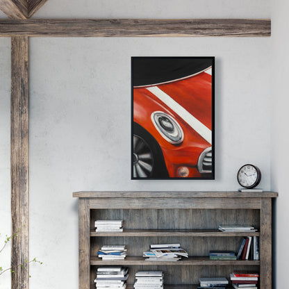 Toile encadrée Voiture rouge | Décoration d'intérieur | Art du transport