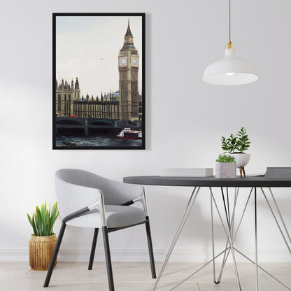 Toile de la tour de l'horloge Big Ben - Décoration de chambre architecturale