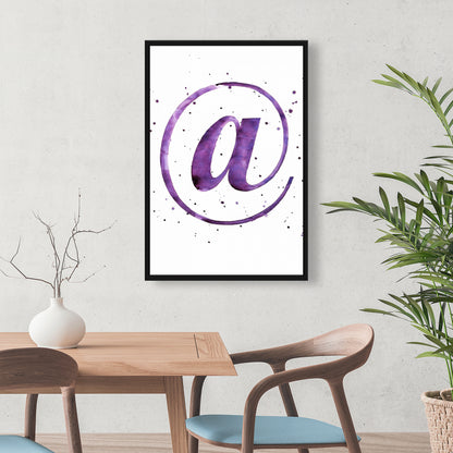 Toile encadrée violette – Symbole de décoration intérieure