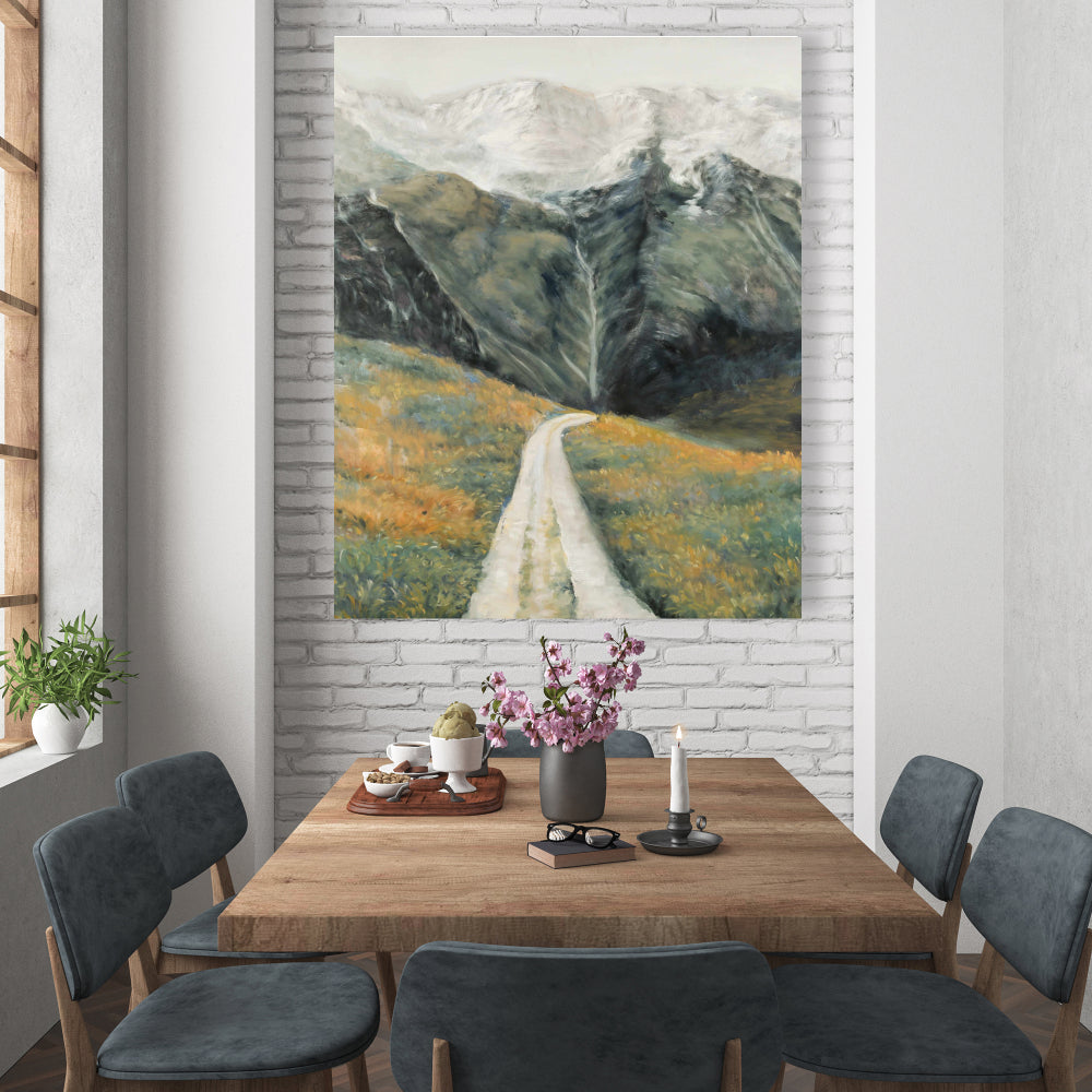 Mountainous Landscape Canvas | Contemporary Home Decor Art