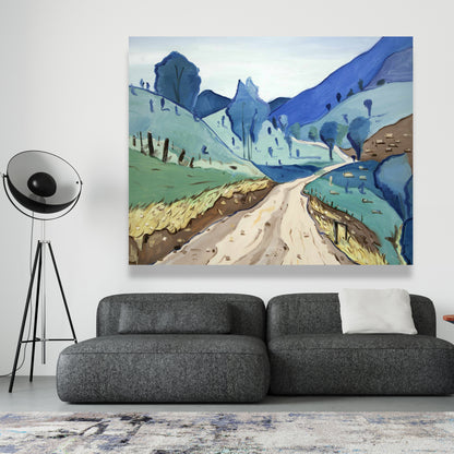 Tuscany Trail Mountains Bedroom Canvas | Home Decor Landscape