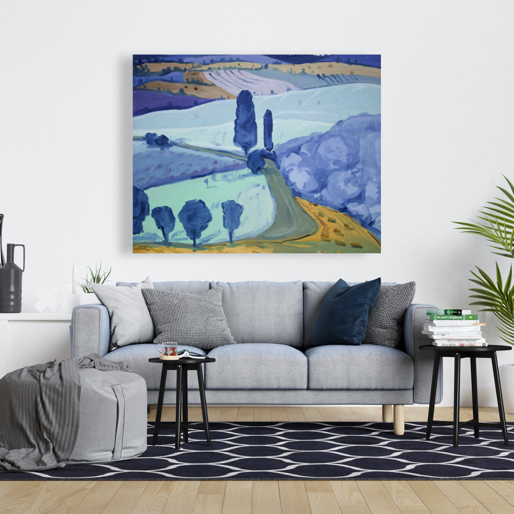 Tuscany Field Canvas | Bedroom Trees Landscapes Wall Art Decor