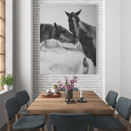 Horses Lover Monochrome Farm Animals Canvas - Home Decor