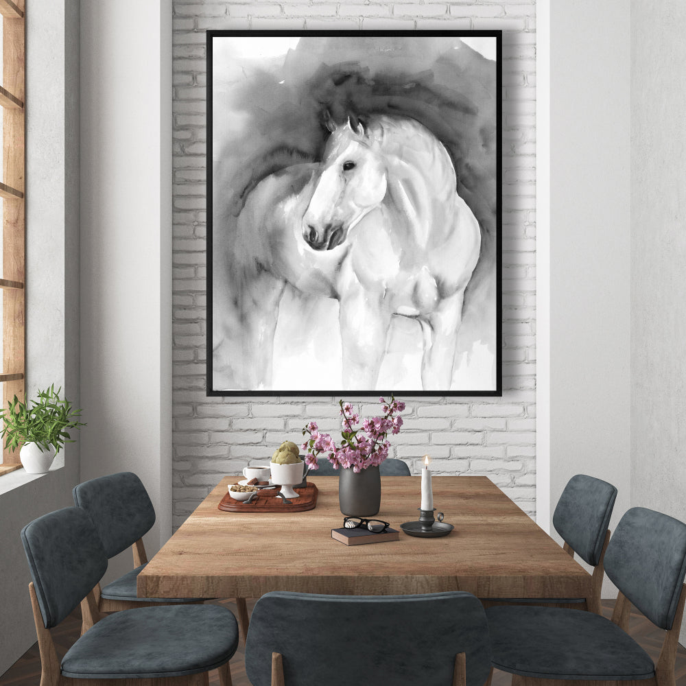 Beauty Animals Bedroom Canvas | White Framed Home Decor