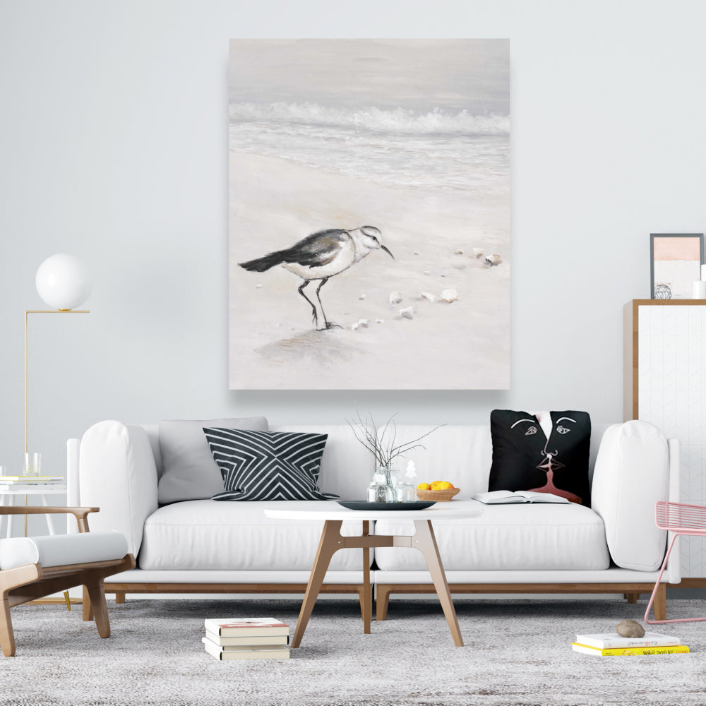 Semipalmated Sandpiper Canvas | Bird Marine Bathroom Decor