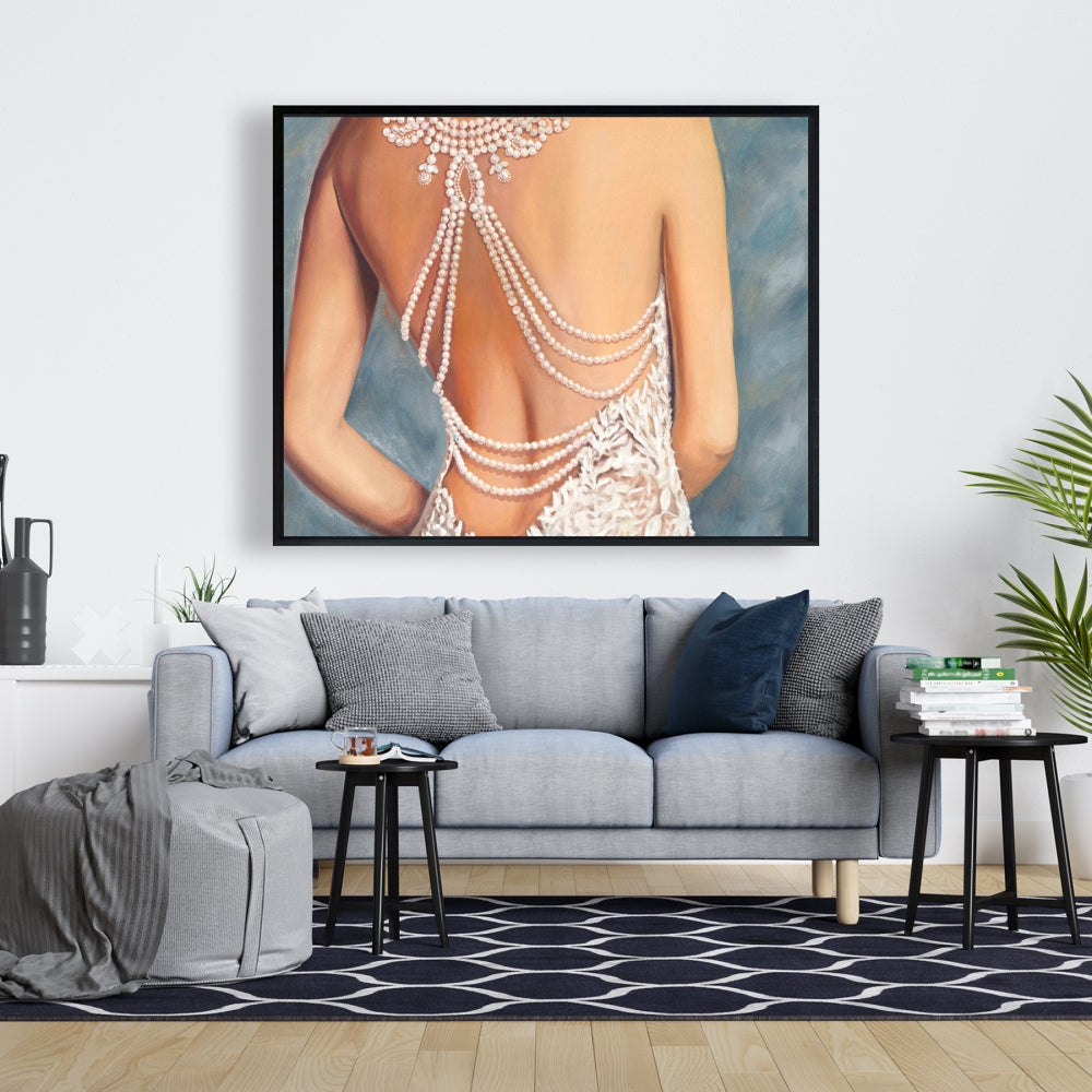 Romantic Blue Wedding Dress Canvas | Home Decor Wall Art