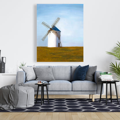 Big Windmill Canvas - Building Landscapes Living Room Decor