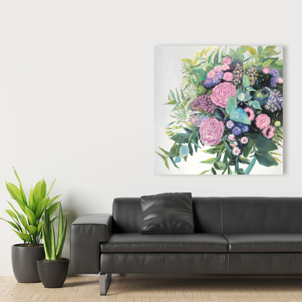 Melody of Fuchsia Flowers | Botanical Canvas | Home Decor