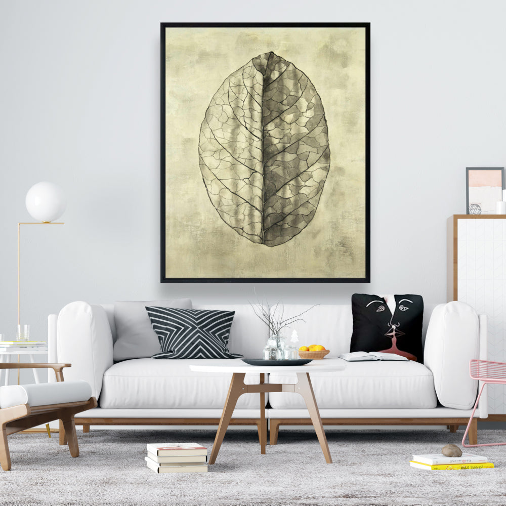Toile encadrée botanique florale translucide pour salon