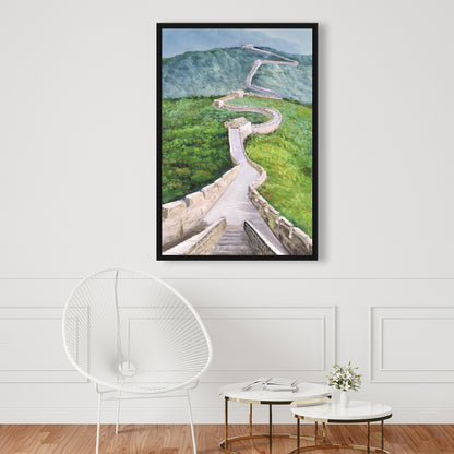Blue Great Wall Mutianyu Framed Canvas | Contemporary Decor