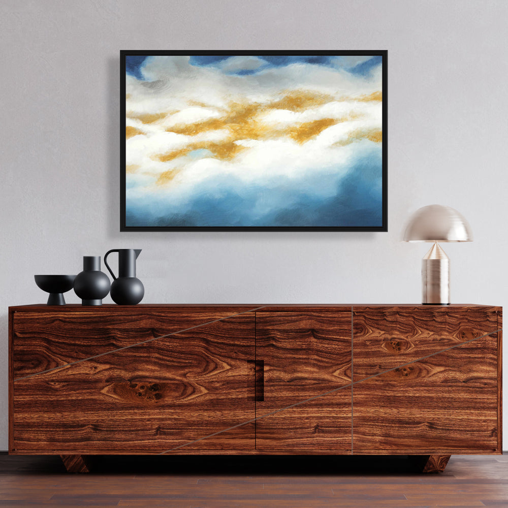 Abstract Clouds Canvas | Bedroom Wall Art | Home Decor Framed