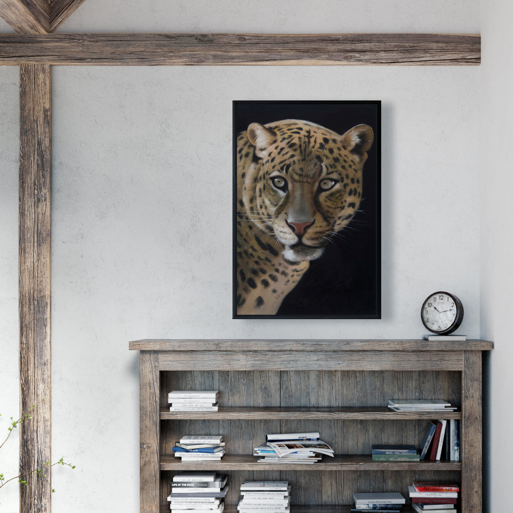 Realistic Fierce Leopard Canvas | Brown African Feline Decor