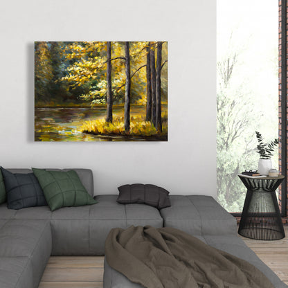 Toile Paysage d'automne - Arbres contemporains pour la décoration de la chambre