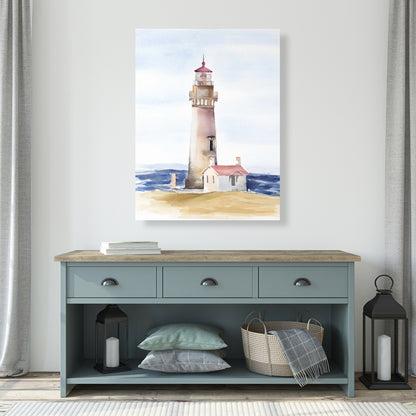 Oregon Yaquina Head Lighthouse Canvas | Coastal Bedroom Decor
