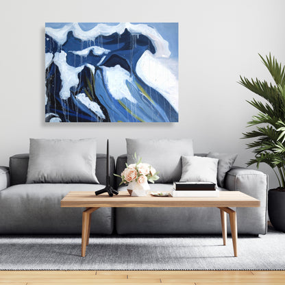 Wave in Motion | Sea Modern Blue Canvas for Home Decor