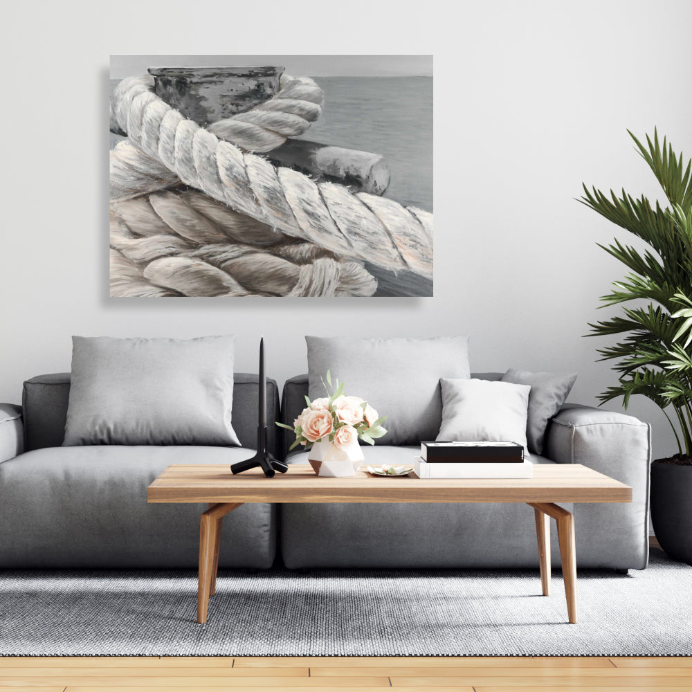 Toile de salle de bain beige | Décoration d'intérieur en corde de bateau torsadée