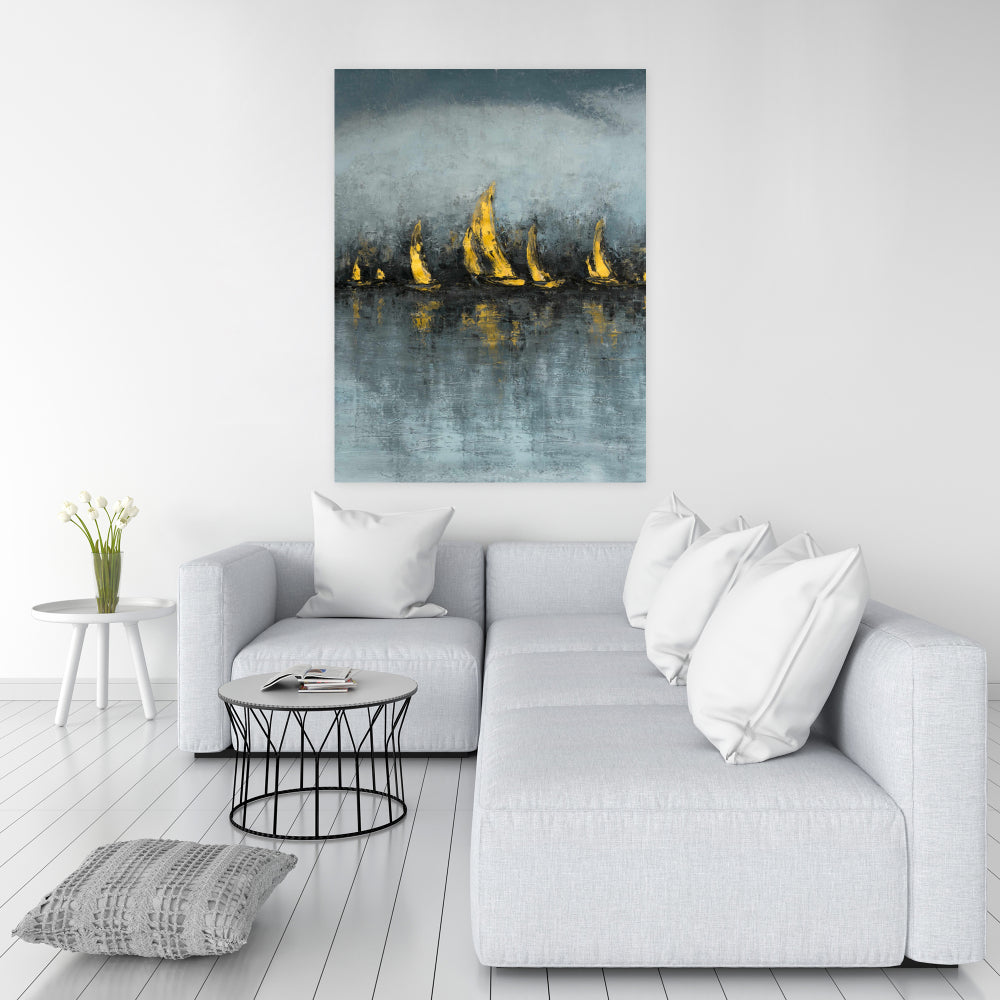 Set Sail Abstract Canvas | Bedroom Home Decor Wall Art