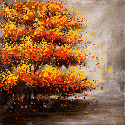 Toile « Paysages bruns à pois » | Décoration murale