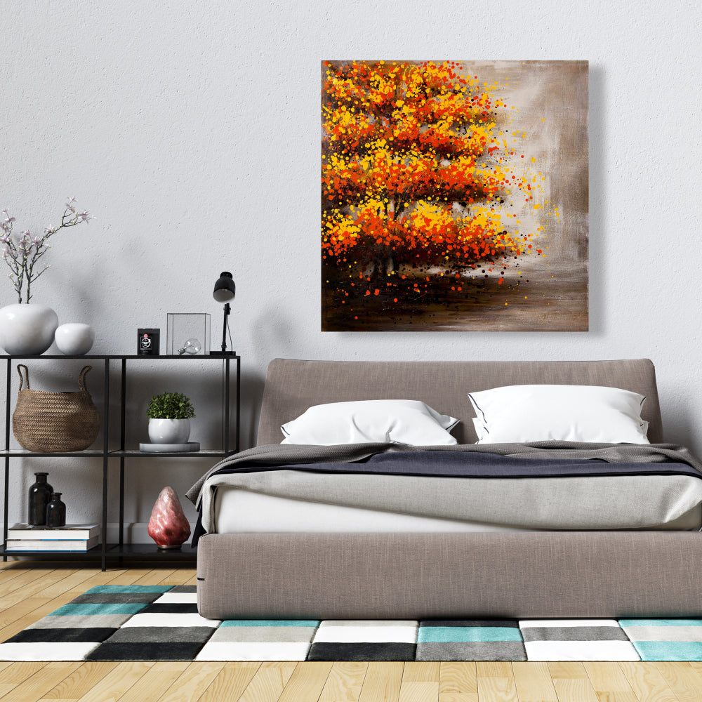 Toile « Paysages bruns à pois » | Décoration murale