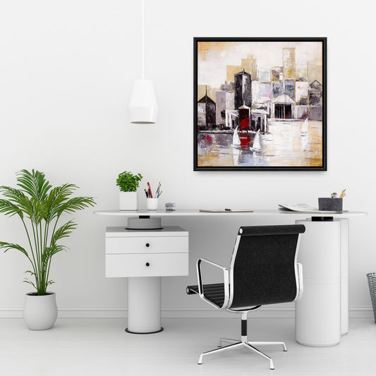 Toile Trois voiliers – Décoration de chambre à coucher style bateau industriel