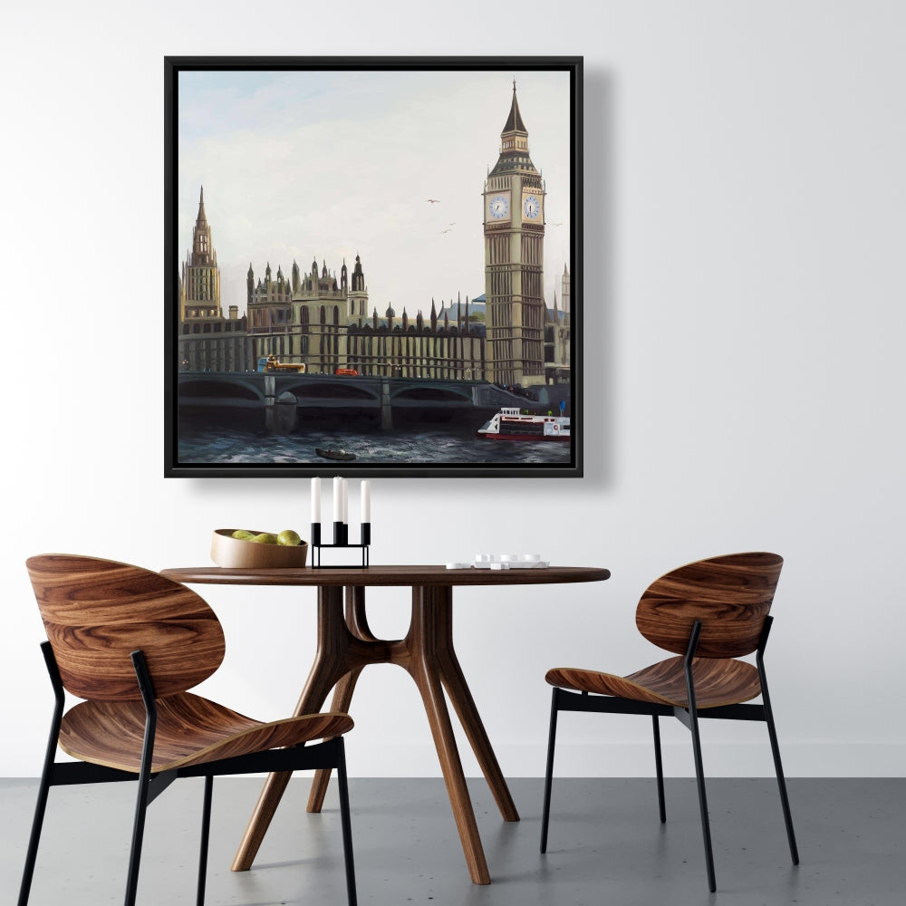 Toile de la tour de l'horloge Big Ben - Décoration de chambre architecturale