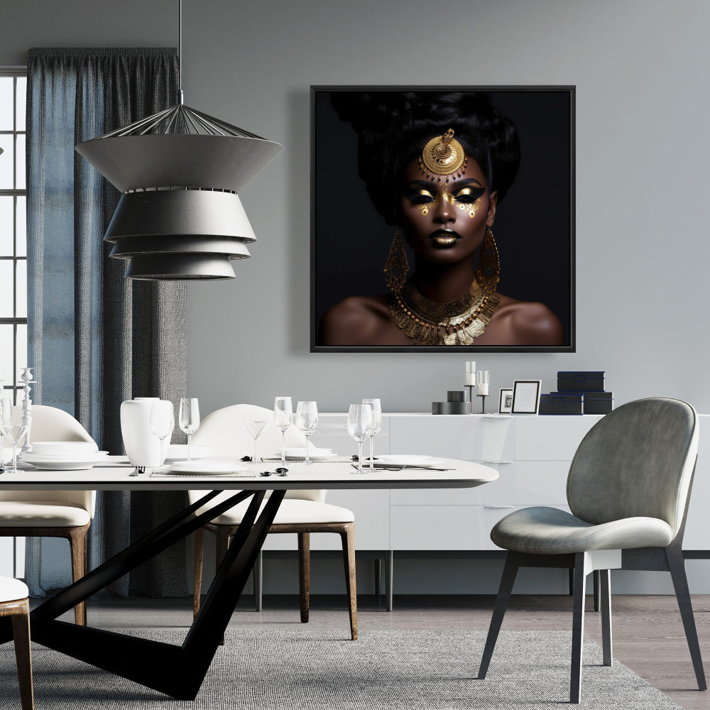 Trance State Brown Framed Canvas | Bedroom Wall Art Decor