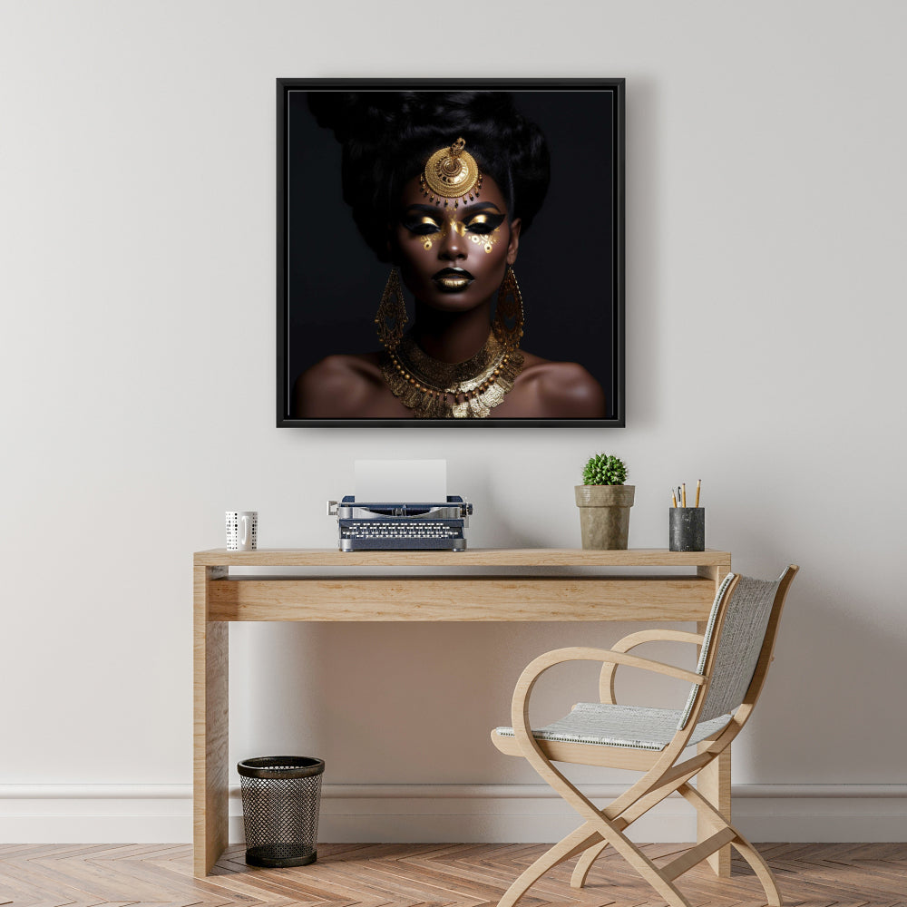 Trance State Brown Framed Canvas | Bedroom Wall Art Decor