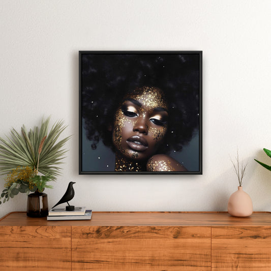 Brown African Figurative Canvas - Look of Desire - Home Decor