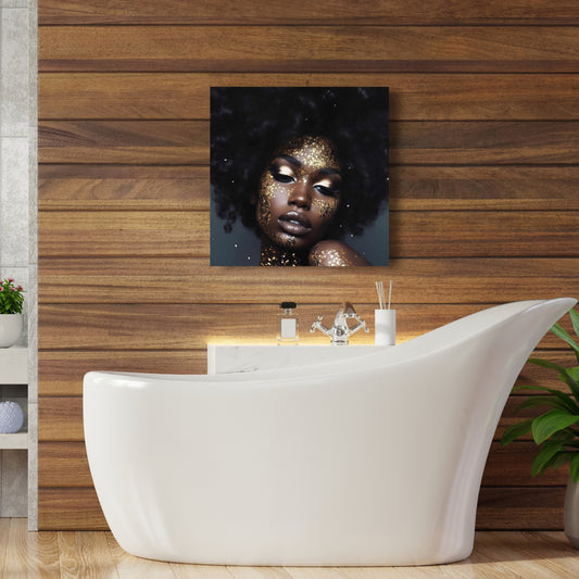 Look of Desire - African Figurative Brown Canvas Home Decor
