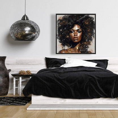 White Beauty African Canvas - Frenzied Hair Home Decor Art
