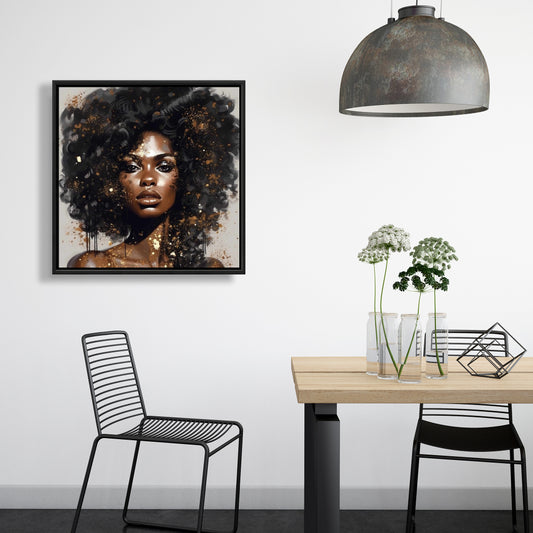 White Beauty African Canvas - Frenzied Hair Home Decor Art