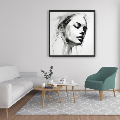 Bedroom Beauty Abstract Canvas - Feminine Traits Home Decor