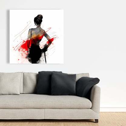 Toile abstraite blanche pour chambre à coucher élégante - Décoration d'intérieur