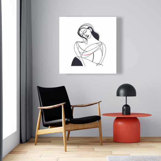 A Mother's Love - Abstract White Canvas | Home Decor Art